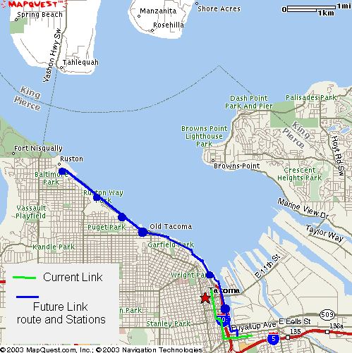 Map of proposed Waterfront routing